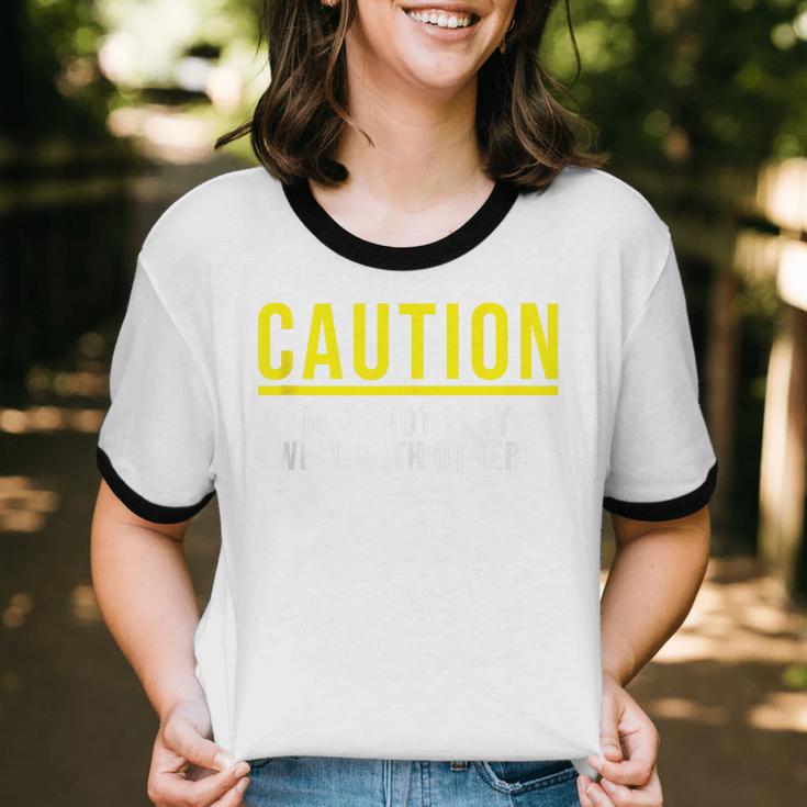 Caution Does Not Play Well With Others Introvert Unisex Cotton Ringer T-Shirt Caution Does Not Play Well With Others Introvert Unisex Cotton Ringer T-Shirt