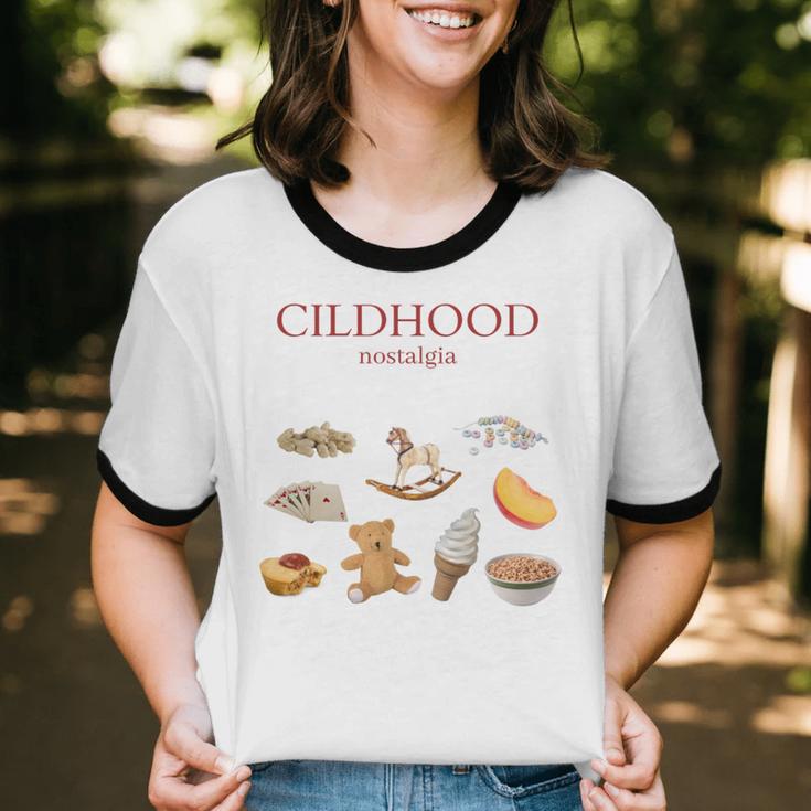 Childhood Nostalgia Good Memories Teddy Bear Ice Cream Unisex Cotton Ringer T-Shirt Childhood Nostalgia Good Memories Teddy Bear Ice Cream Unisex Cotton Ringer T-Shirt