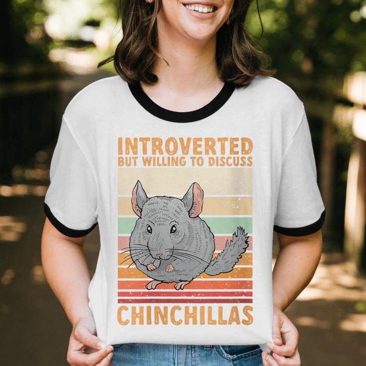 Chinchilla Owner Introvert Chinchilla Unisex Cotton Ringer T-Shirt Chinchilla Owner Introvert Chinchilla Unisex Cotton Ringer T-Shirt
