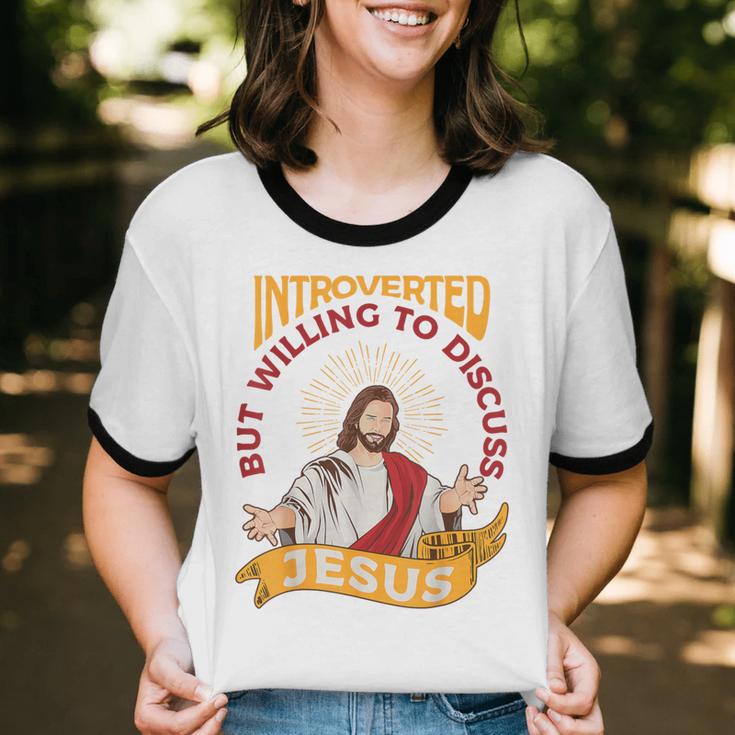 Christian Jesus Religious Sayings Catholic Introvert Unisex Cotton Ringer T-Shirt Christian Jesus Religious Sayings Catholic Introvert Unisex Cotton Ringer T-Shirt