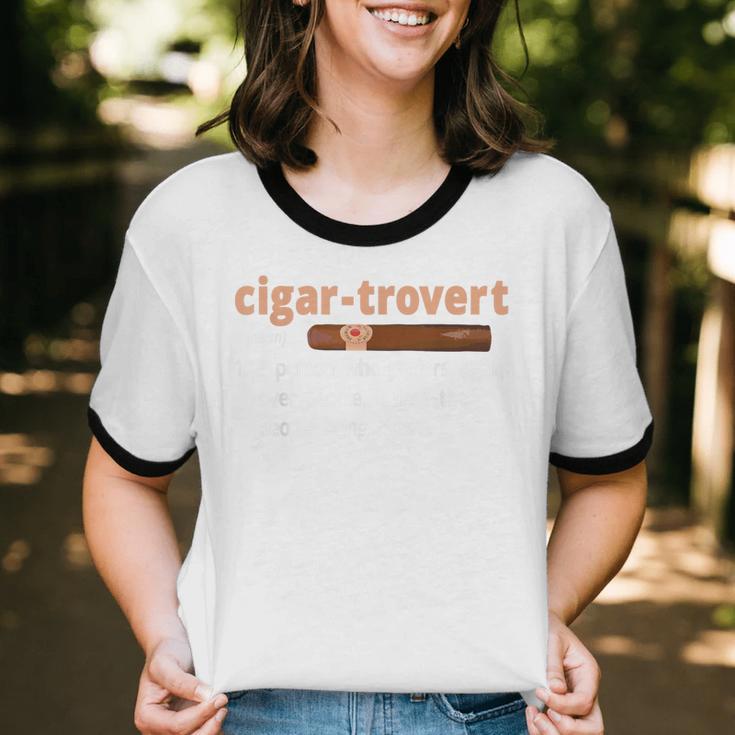 Cigar-Trovert Cigar Smoking Humor Definition Introvert Unisex Cotton Ringer T-Shirt Cigar-Trovert Cigar Smoking Humor Definition Introvert Unisex Cotton Ringer T-Shirt