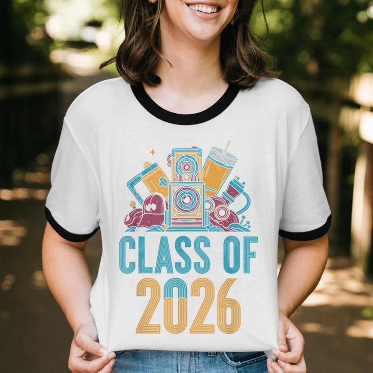 Class Of 2026 Retro Graduation Memory Nostalgia For Seniors Unisex Cotton Ringer T-Shirt