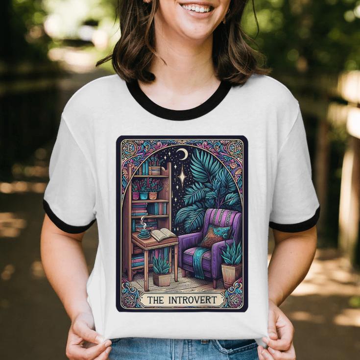 Color Graphic The Introvert Tarot Card Raglan Baseball Tee Unisex Cotton Ringer T-Shirt Color Graphic The Introvert Tarot Card Raglan Baseball Tee Unisex Cotton Ringer T-Shirt