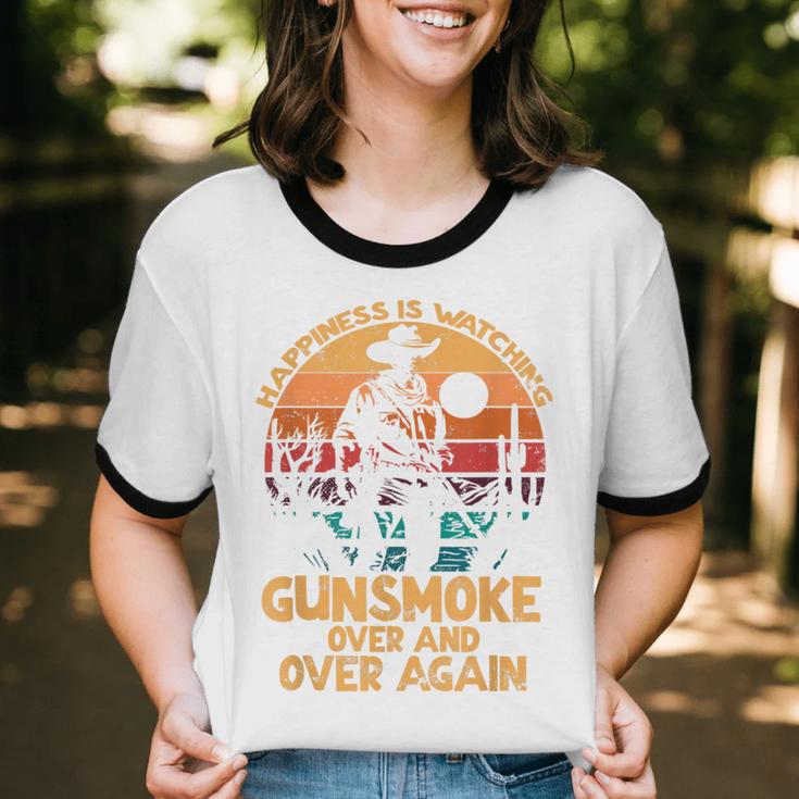 Cowboy Joy Nostalgia Television For Western Lovers Unisex Cotton Ringer T-Shirt Cowboy Joy Nostalgia Television For Western Lovers Unisex Cotton Ringer T-Shirt