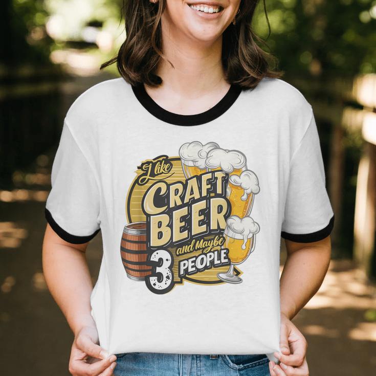 Craft Beer Lover Introverted & Hoppy Unisex Cotton Ringer T-Shirt Craft Beer Lover Introverted & Hoppy Unisex Cotton Ringer T-Shirt
