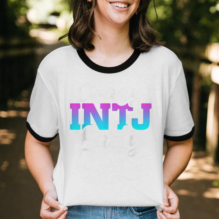 Crazy INTJ Lady Introvert Personality Unisex Cotton Ringer T-Shirt