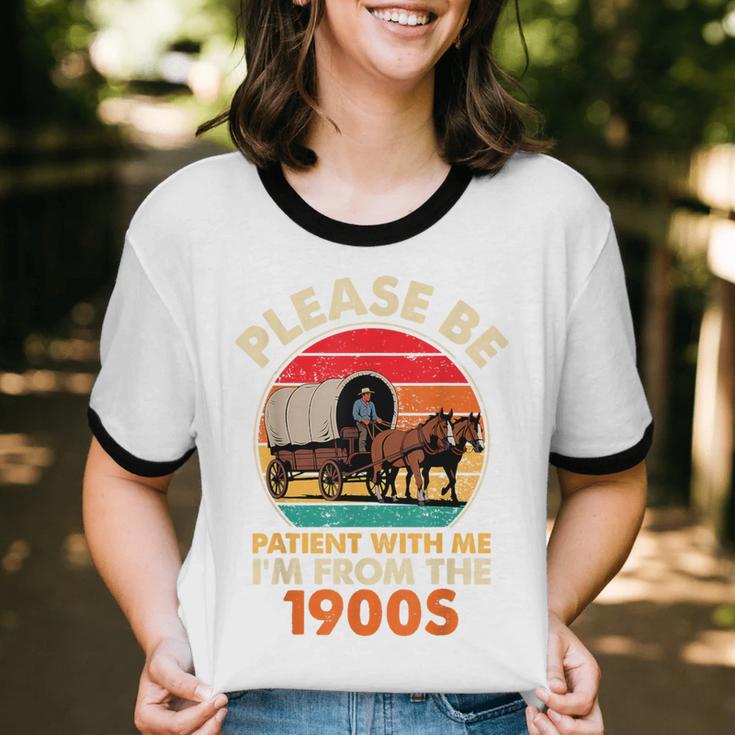 Dad Father's Day Please Be Patient I'm From The 1900s Unisex Cotton Ringer T-Shirt Dad Father's Day Please Be Patient I'm From The 1900s Unisex Cotton Ringer T-Shirt
