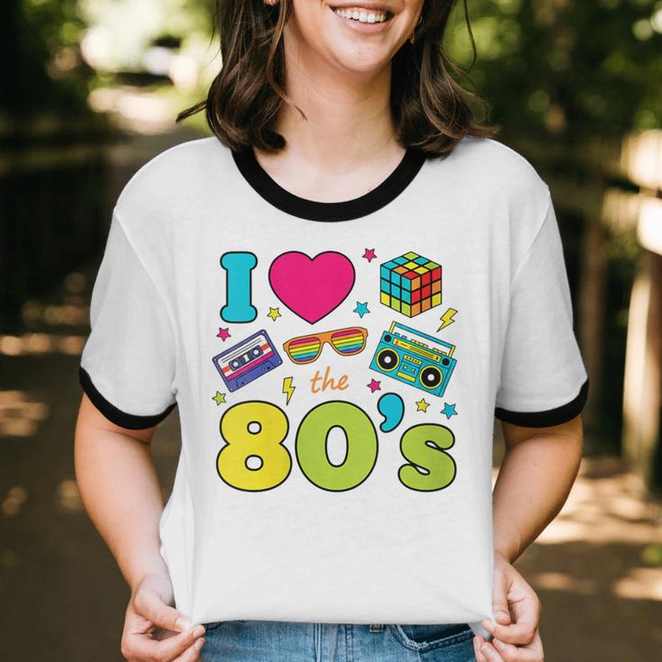 Dad I Love The 80's Retro 80s Nostalgia For Dad Unisex Cotton Ringer T-Shirt Dad I Love The 80's Retro 80s Nostalgia For Dad Unisex Cotton Ringer T-Shirt