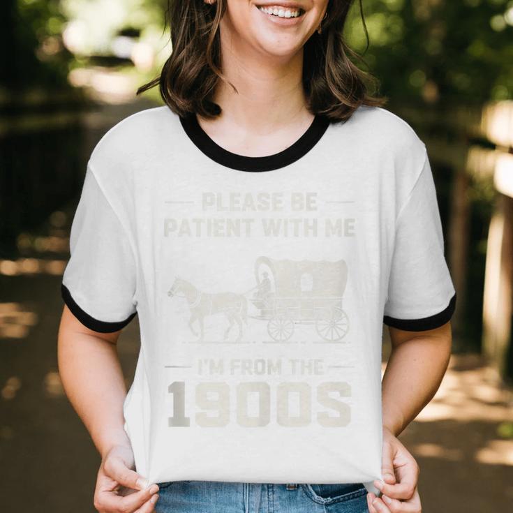 Dad Please Be Patient With Me I'm From The 1900s Vintage Unisex Cotton Ringer T-Shirt Dad Please Be Patient With Me I'm From The 1900s Vintage Unisex Cotton Ringer T-Shirt