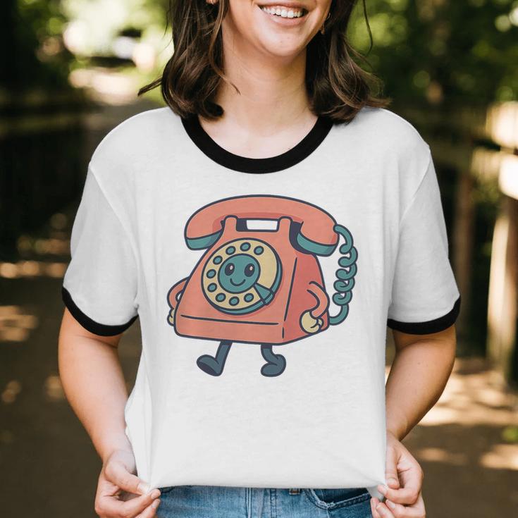 Dial It Back Retro Tech Nostalgia Vintage Premium Tri-Blend Unisex Cotton Ringer T-Shirt