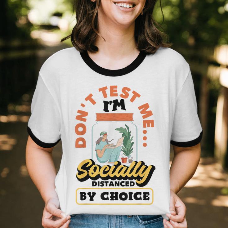 Don't Test Me Introvert's Unisex Cotton Ringer T-Shirt