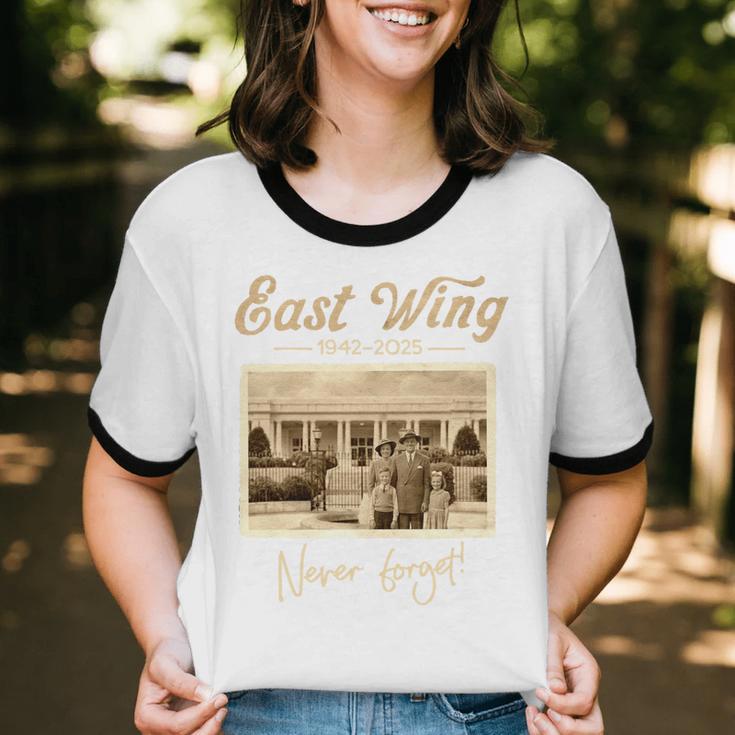 East Wing Never Forget American Vintage Nostalgia Premium Tri-Blend Unisex Cotton Ringer T-Shirt East Wing Never Forget American Vintage Nostalgia Premium Tri-Blend Unisex Cotton Ringer T-Shirt