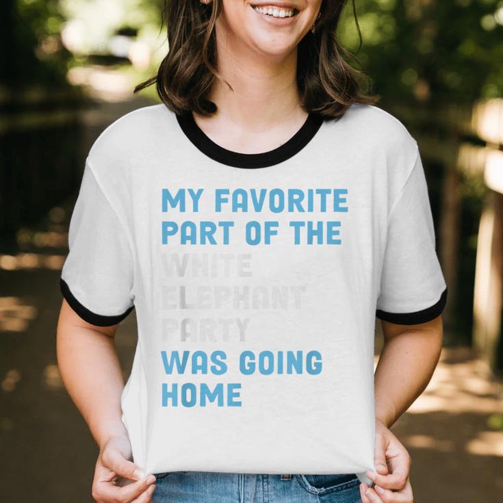 Elephant Party For Introvert Going Unisex Cotton Ringer T-Shirt