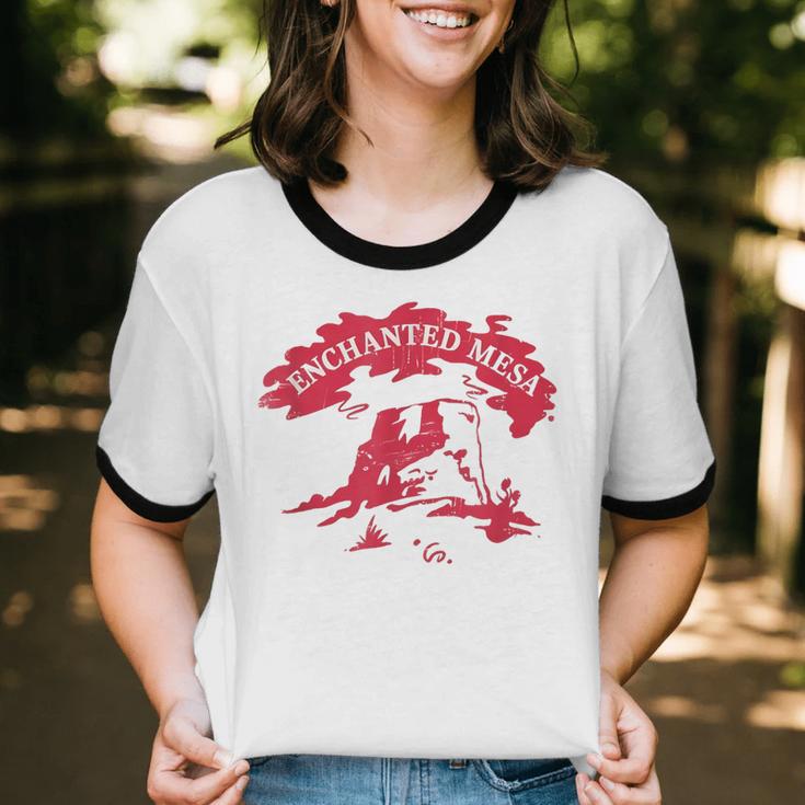 Enchanted Mesa Plateau Nostalgia Unisex Cotton Ringer T-Shirt