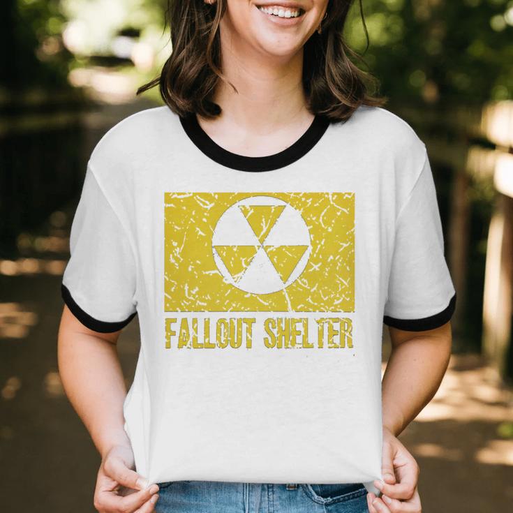 Fallout Shelter Nuclear War Radioactive Nostalgia T-Shirt Unisex Cotton Ringer T-Shirt
