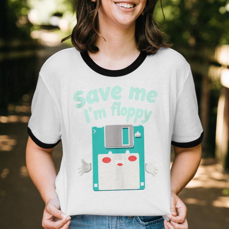 Floppy Disk Retro Tech Nostalgia Old School Computing Humor Unisex Cotton Ringer T-Shirt Floppy Disk Retro Tech Nostalgia Old School Computing Humor Unisex Cotton Ringer T-Shirt