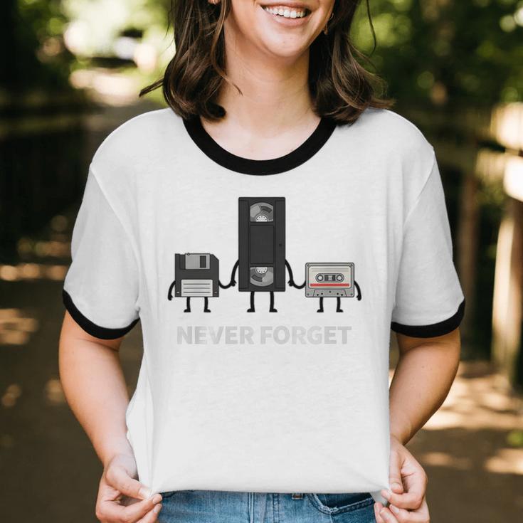 Never Forget Retro Nostalgia Tapes Throwback 80s Premium Tri-Blend Unisex Cotton Ringer T-Shirt Never Forget Retro Nostalgia Tapes Throwback 80s Premium Tri-Blend Unisex Cotton Ringer T-Shirt