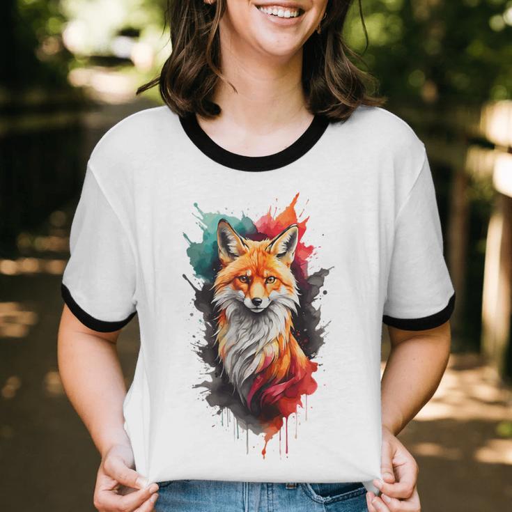 Fox For Fox Lovers Men Women Kids Introverts Unisex Cotton Ringer T-Shirt