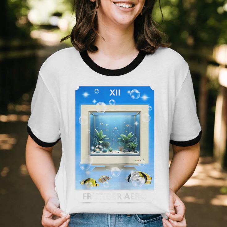 Frutiger Aero Aesthetic Tech Computer Aquarium Tarot Card Raglan Baseball Tee Unisex Cotton Ringer T-Shirt Frutiger Aero Aesthetic Tech Computer Aquarium Tarot Card Raglan Baseball Tee Unisex Cotton Ringer T-Shirt