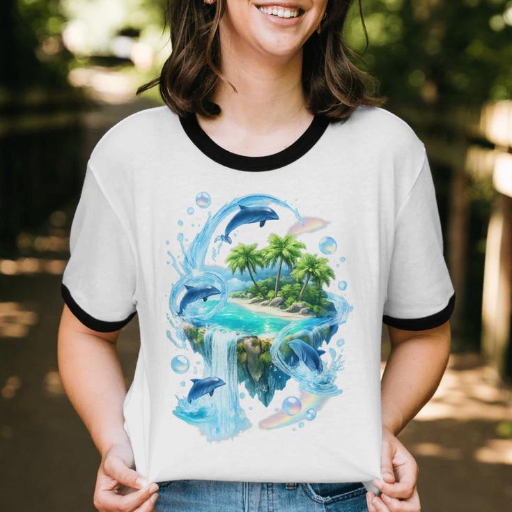 Frutiger Aero Unisex Cotton Ringer T-Shirt