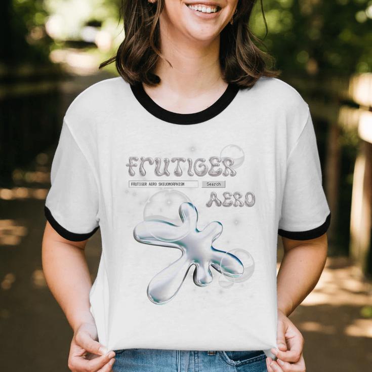 Frutiger Aero Y2K Fashion Trends Statement Piece Tech Orb Premium Tri-Blend Unisex Cotton Ringer T-Shirt Frutiger Aero Y2K Fashion Trends Statement Piece Tech Orb Premium Tri-Blend Unisex Cotton Ringer T-Shirt