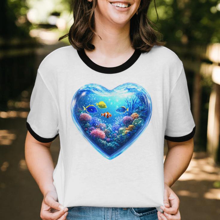 Frutiger Aero Y2K Heart Unisex Cotton Ringer T-Shirt Frutiger Aero Y2K Heart Unisex Cotton Ringer T-Shirt