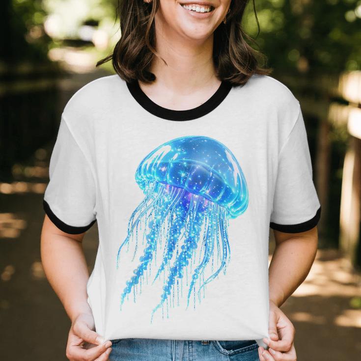 Frutiger Aero Y2K Jellyfish Unisex Cotton Ringer T-Shirt