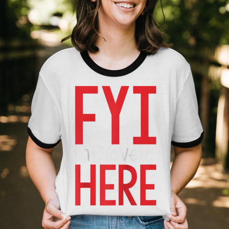 Fyi Introvert Here Raglan Baseball Tee Unisex Cotton Ringer T-Shirt