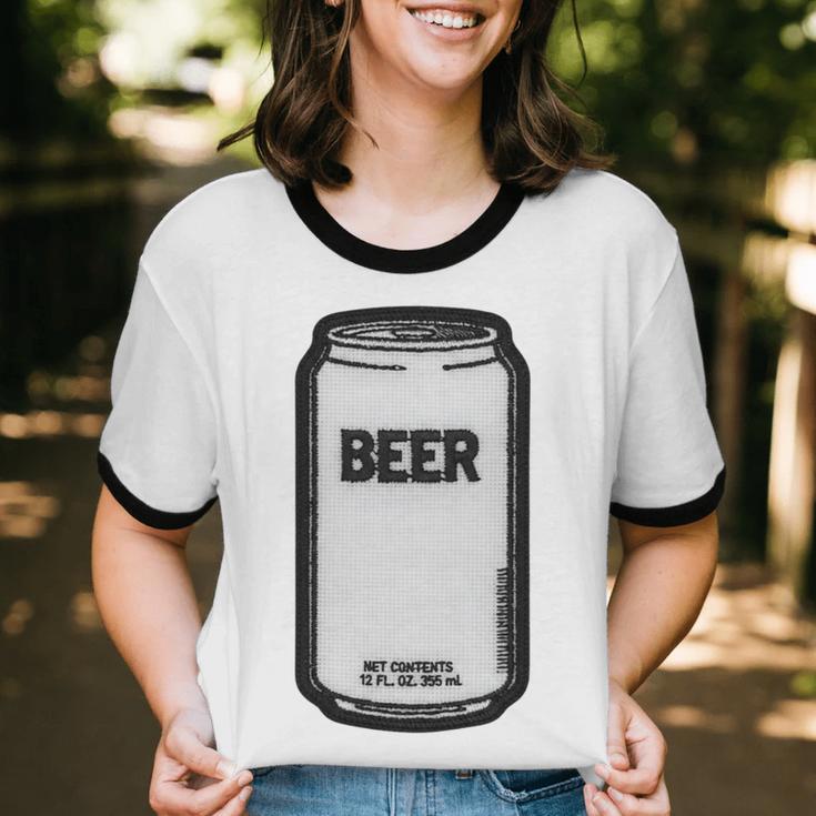 Generic Beer 1980s 80s Nostalgia Premium Tri-Blend Unisex Cotton Ringer T-Shirt