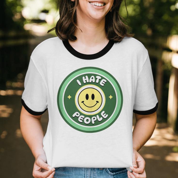 I Hate People Saying For Introverts Unisex Cotton Ringer T-Shirt I Hate People Saying For Introverts Unisex Cotton Ringer T-Shirt
