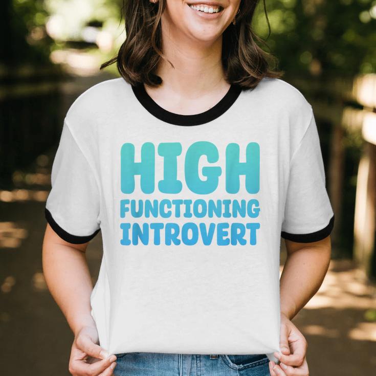 High Functioning Introvert Sarcasm Sarcastic Unisex Cotton Ringer T-Shirt High Functioning Introvert Sarcasm Sarcastic Unisex Cotton Ringer T-Shirt