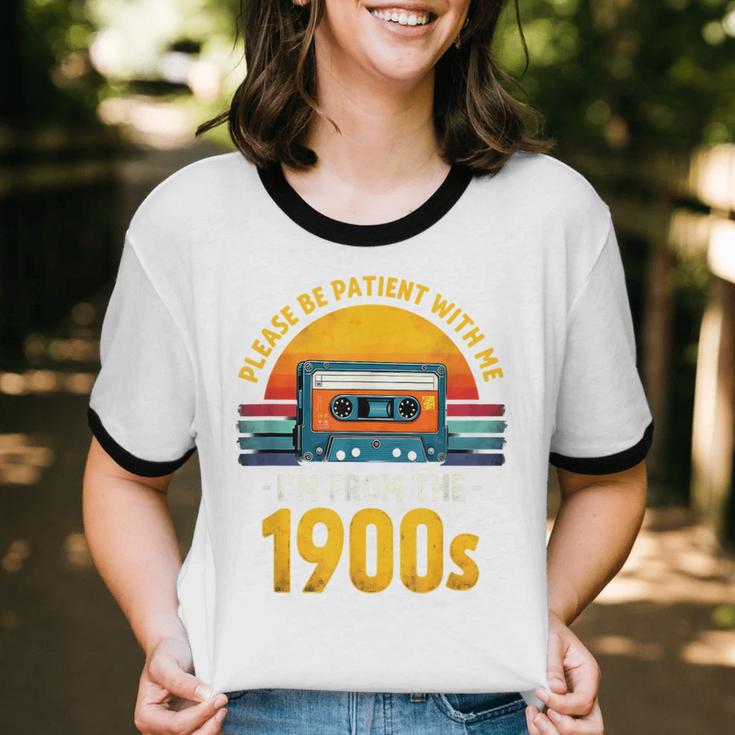 Humor Daddy I'm From The 1900s Unisex Cotton Ringer T-Shirt