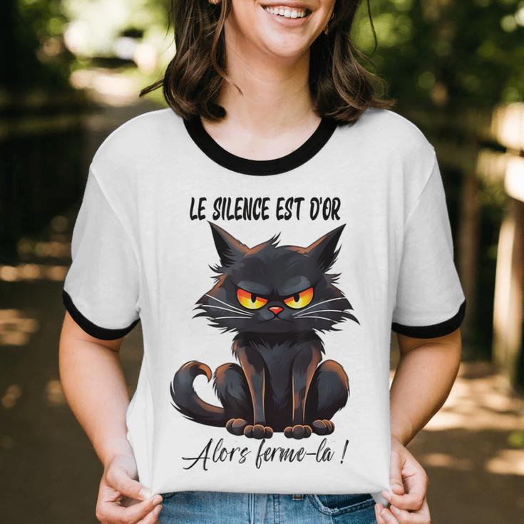 Humor Provocateur Sarcasm Closes The Silence Introvert Chat Unisex Cotton Ringer T-Shirt