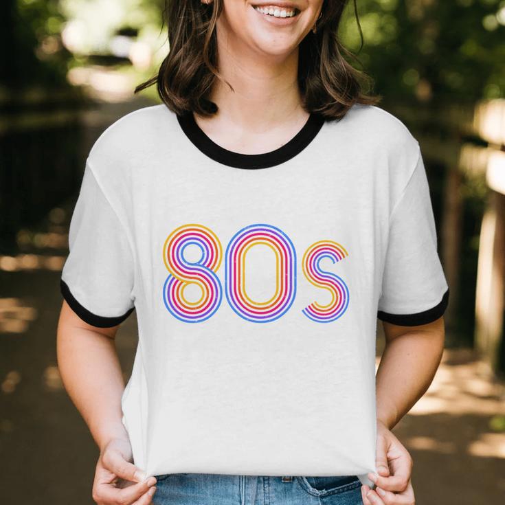 I'd Rather Be In The 80s Iconic Music Nostalgia Vintage Unisex Cotton Ringer T-Shirt