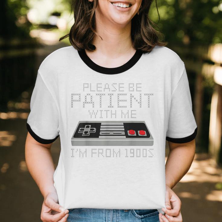 I'm From The 1900s Retro 90s Gaming Gamer Tee Unisex Cotton Ringer T-Shirt