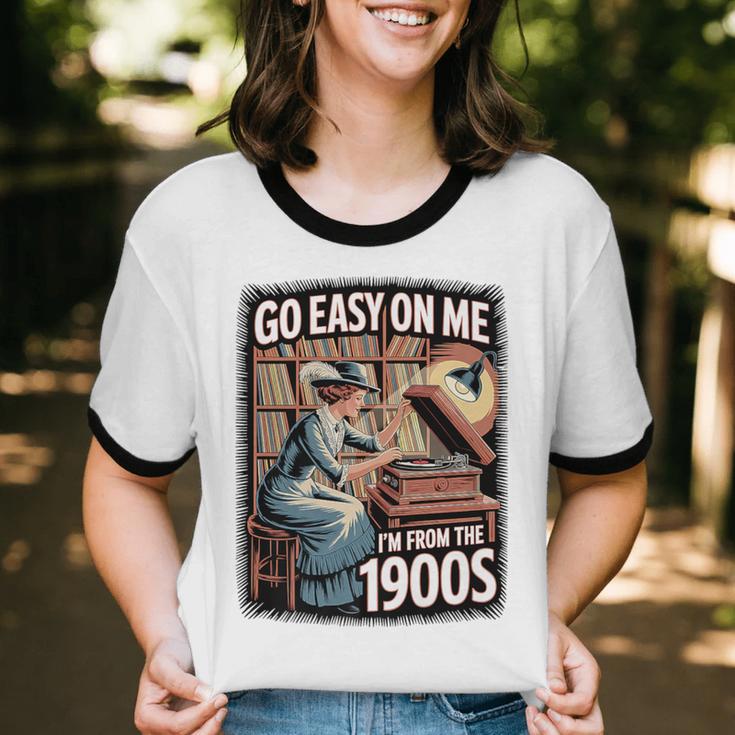 I'm From The 1900s Vinyl Record Lover For Women Premium Unisex Cotton Ringer T-Shirt