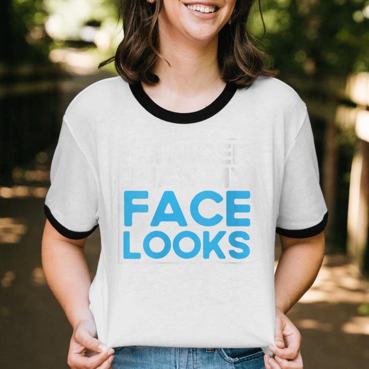 I'm Nicer Than My Face Looks Shy People Introverts Unisex Cotton Ringer T-Shirt