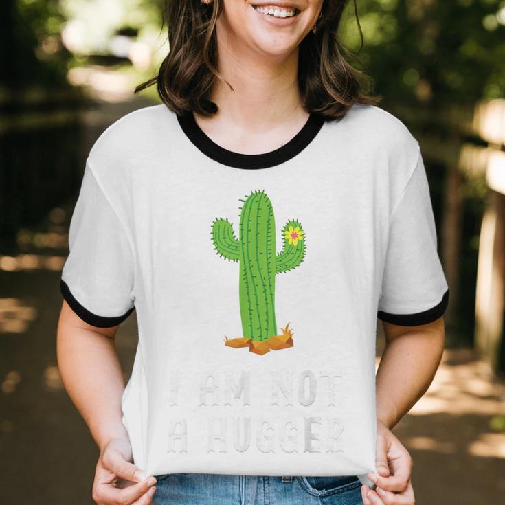 I'm Not A Hugger Cactus Not a Hugger Introvert Cute Unisex Cotton Ringer T-Shirt I'm Not A Hugger Cactus Not a Hugger Introvert Cute Unisex Cotton Ringer T-Shirt