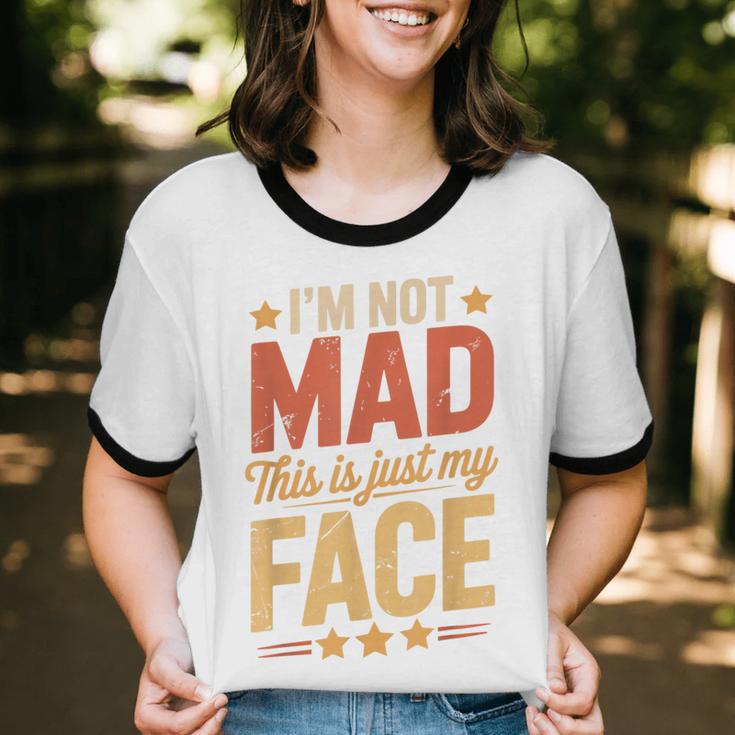 I'm Not Mad This Is Just My Face Introvert Unisex Cotton Ringer T-Shirt I'm Not Mad This Is Just My Face Introvert Unisex Cotton Ringer T-Shirt