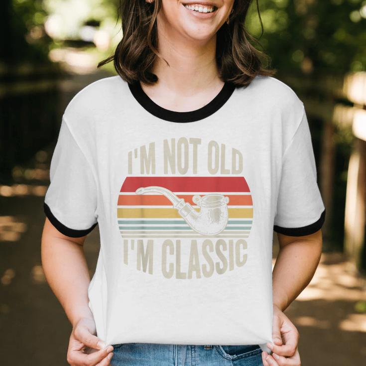 I'm Not Old I'm Classic Pipe Nostalgia Unisex Cotton Ringer T-Shirt