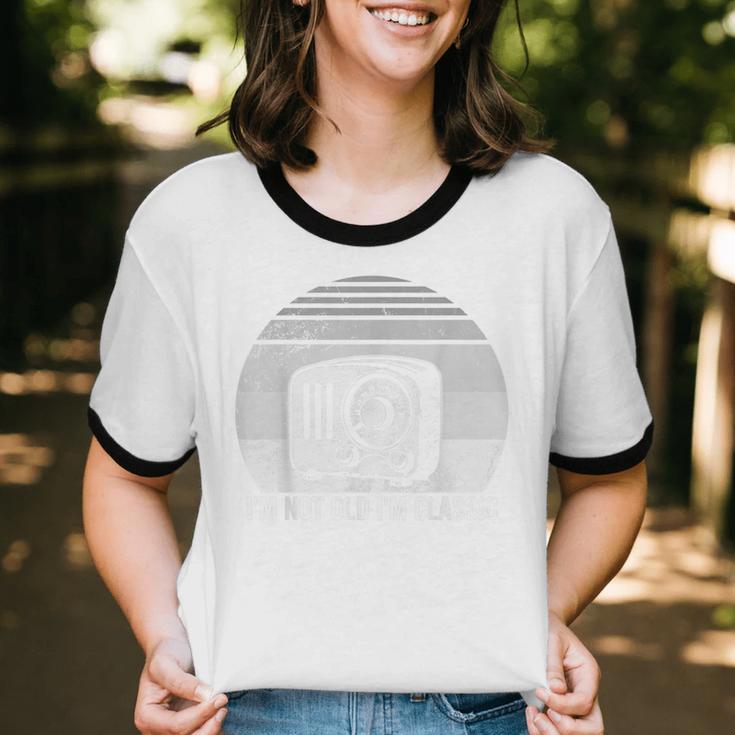 I'm Not Old I'm Classic Radio Retro Nostalgia Unisex Cotton Ringer T-Shirt I'm Not Old I'm Classic Radio Retro Nostalgia Unisex Cotton Ringer T-Shirt