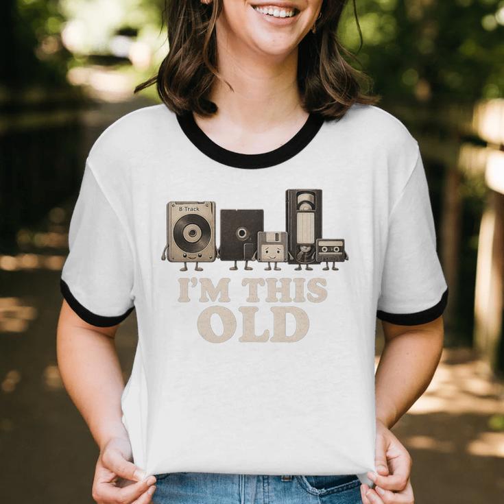 I’m This Old Retro Tech Nostalgia For 70s 80s Premium Tri-Blend Unisex Cotton Ringer T-Shirt I’m This Old Retro Tech Nostalgia For 70s 80s Premium Tri-Blend Unisex Cotton Ringer T-Shirt