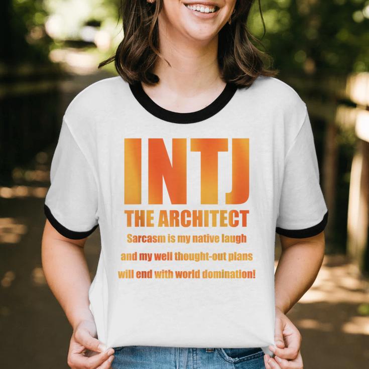 INTJ Architect Personality Introvert Sarcastic Orange Unisex Cotton Ringer T-Shirt INTJ Architect Personality Introvert Sarcastic Orange Unisex Cotton Ringer T-Shirt