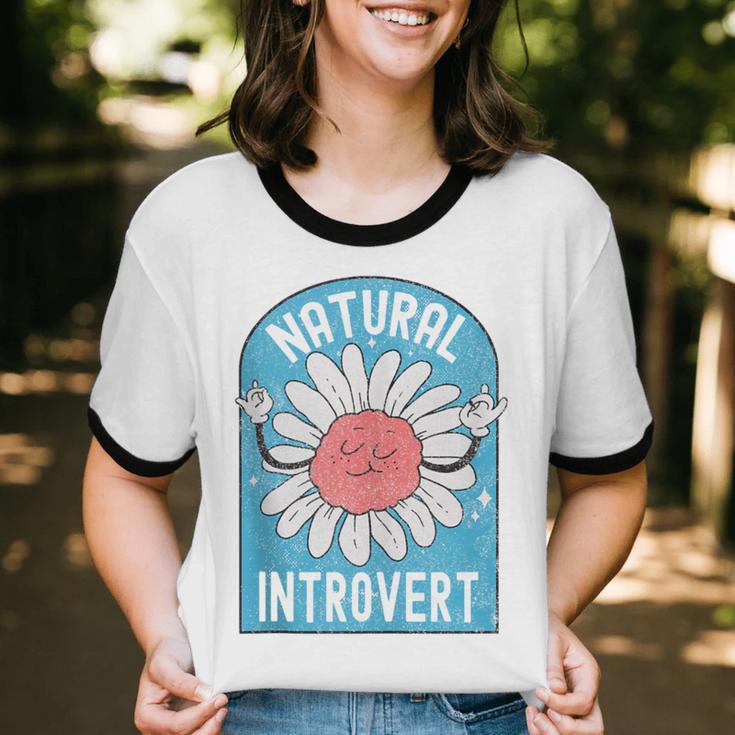 Introvert Cute Anti-Social Shy Person Inner Strength Unisex Cotton Ringer T-Shirt