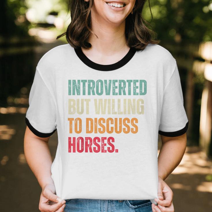 Introvert Cute Horse Lover Horse Riding Equestrian Unisex Cotton Ringer T-Shirt Introvert Cute Horse Lover Horse Riding Equestrian Unisex Cotton Ringer T-Shirt