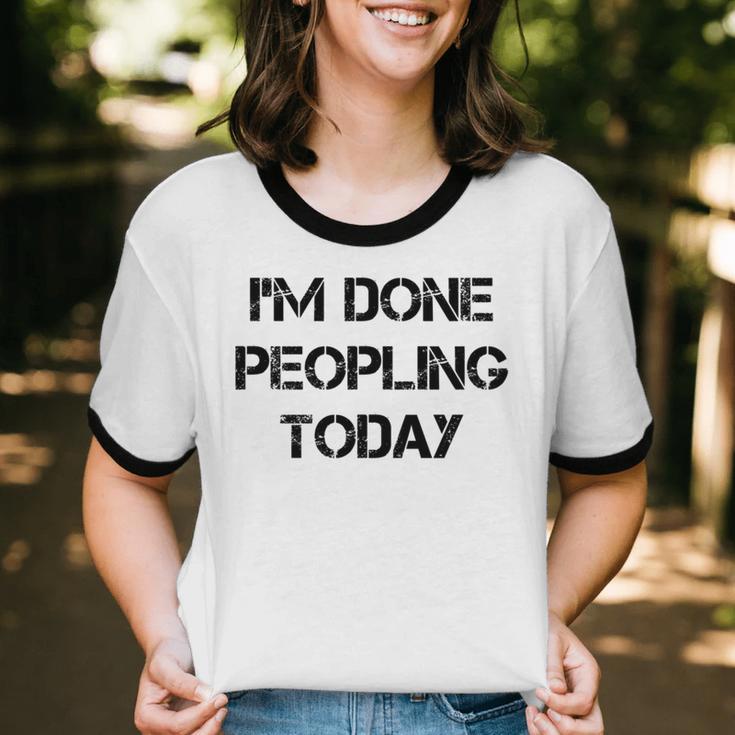Introvert Design For Introverted Men And Women Unisex Cotton Ringer T-Shirt