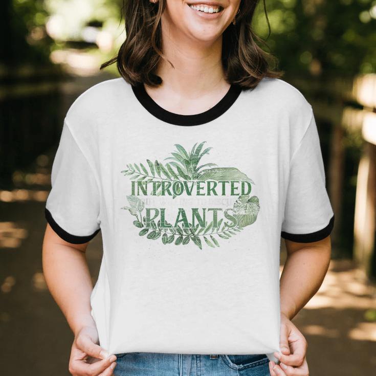 Introvert GardenerPlants Unisex Cotton Ringer T-Shirt Introvert GardenerPlants Unisex Cotton Ringer T-Shirt