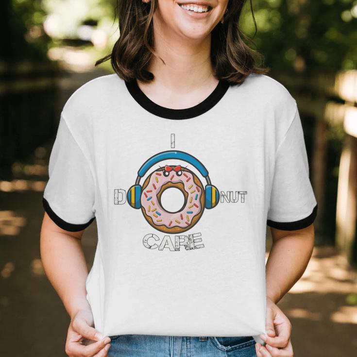 Introvert Music Lover Donuts Sarcastic Unisex Cotton Ringer T-Shirt Introvert Music Lover Donuts Sarcastic Unisex Cotton Ringer T-Shirt