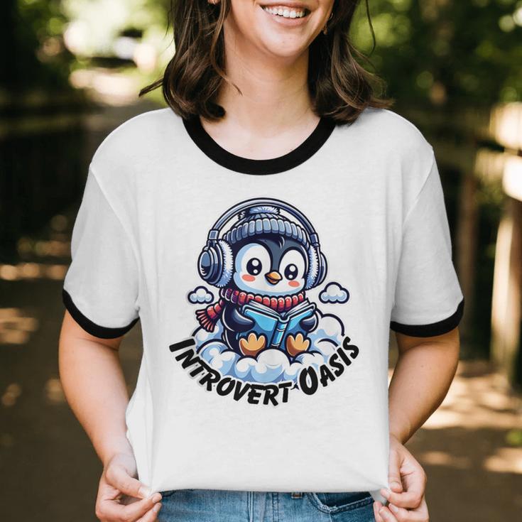 Introvert Oasis Unisex Cotton Ringer T-Shirt Introvert Oasis Unisex Cotton Ringer T-Shirt