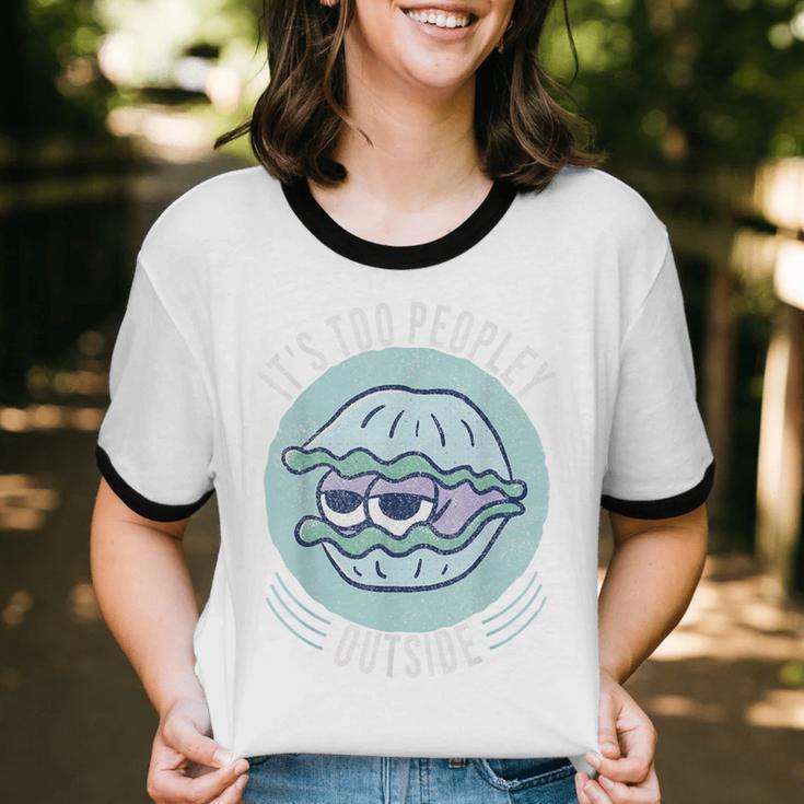 Introvert Too Peopley Anti-Social Shy Person Unisex Cotton Ringer T-Shirt Introvert Too Peopley Anti-Social Shy Person Unisex Cotton Ringer T-Shirt